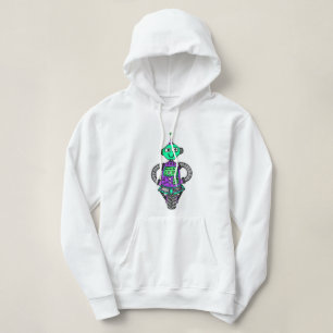 Arnie Roboter, lila und grün Hoodie