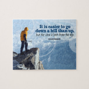 Arnold Bennett Inspiration Zitat "Top view"