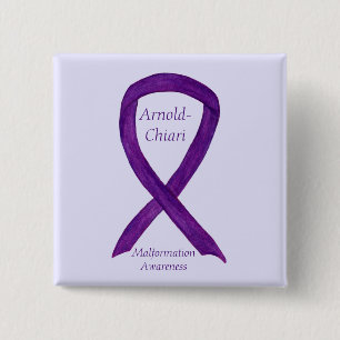 Arnold-Chiari Malformation Awareness Ribbon Button