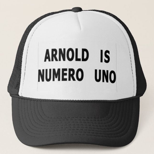 Arnold ist Numero UNO Truckerkappe (Vorderseite)