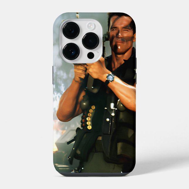 Arnold mit Arm Bazooka iPhone 14 Pro Hülle (Rückseite)