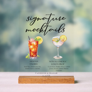 Arnold Palmer Lemon Drop Signature Mocktails Acrylschild