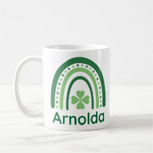 Arnolda Name Clover Boho Regenbogen Kaffeetasse