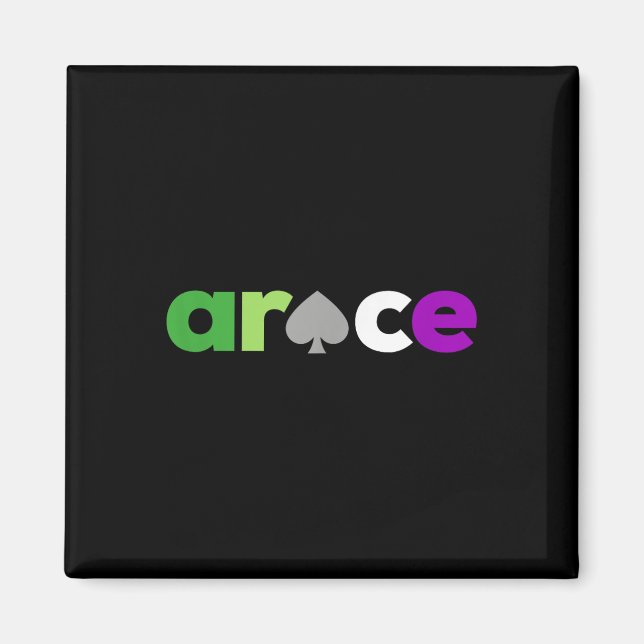 Aro Ace Pride Spade, Lgbt Aroace, Lgbtq Aromantic Magnet (Vorne)
