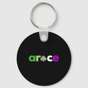 Aro Ace Pride Spade, Lgbt Aroace, Lgbtq Aromantic Schlüsselanhänger