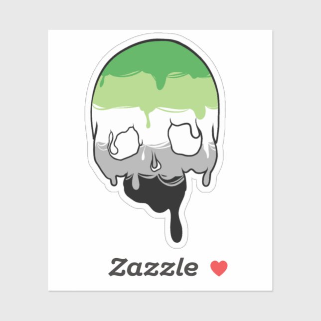 Aro Pride Driving Skull Aufkleber (Blatt)