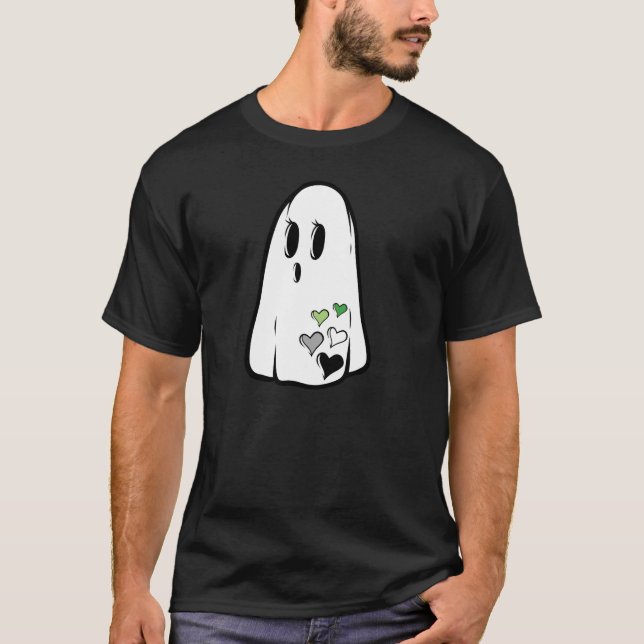 Aro Pride Ghost T-Shirt (Vorderseite)