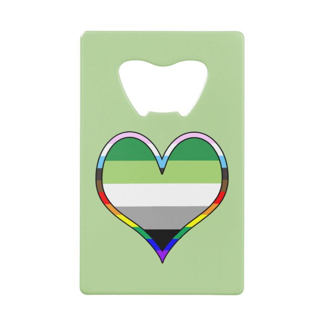 Aro Pride Heart Credit Card Flaschenöffner (Vorderseite)
