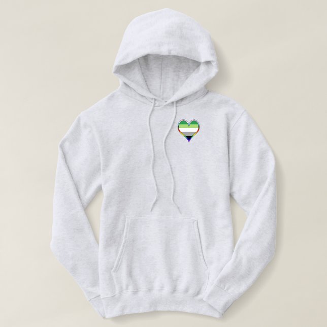 Aro Pride Heart Hoodie (Design vorne)