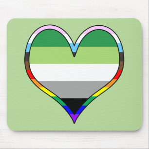 Aro Pride Heart Mousepad