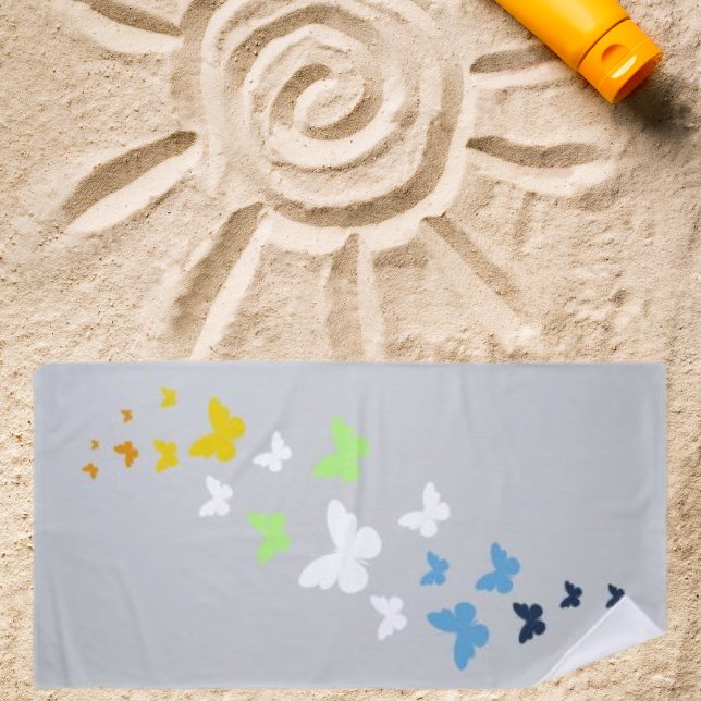 AroAce Agender Pride Butterfly Trail Strandtuch (Von Creator hochgeladen)