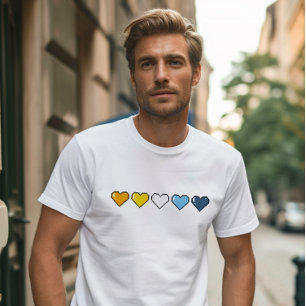Aroace Flag Pixel Herz T-Shirt