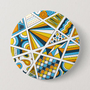 AroAce Pride Zen Doodle Sunset Flag Moderne Abstra Button