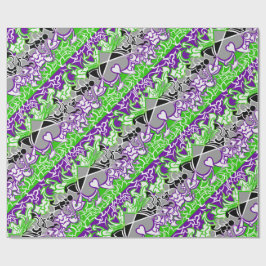 Aroace Radioactive Pride Flag Squiggles Geschenkpapier