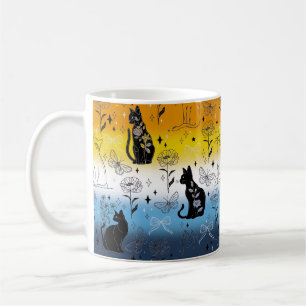 AroAce Stolz Schwarze Katze - Mystische Hexerei Kaffeetasse