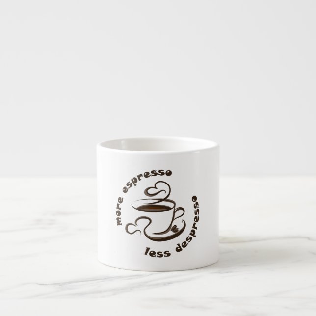 Aroma der Positivität: Mehr Espresso, weniger Depr Espressotasse (Vorderseite)