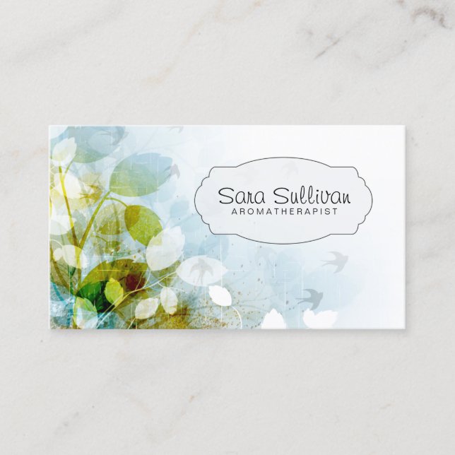 Aroma-Therapeut Elegante Nature Business Card Visitenkarte (Vorderseite)
