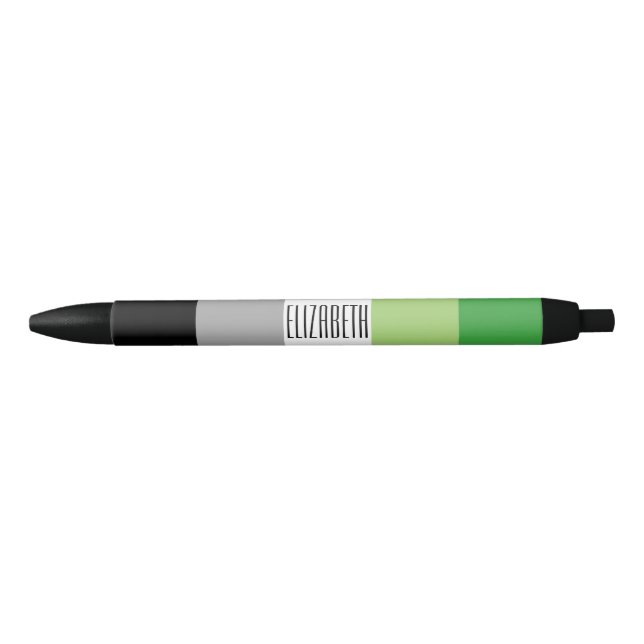 Aromantic Flag Name Pen Kugelschreiber (Vorderseite)