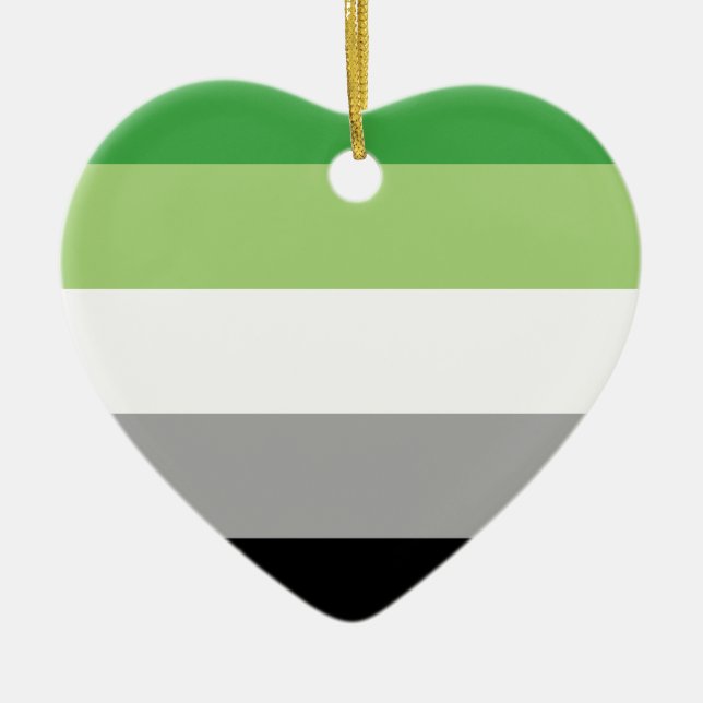 aromantic Flagge Keramikornament (Vorne)