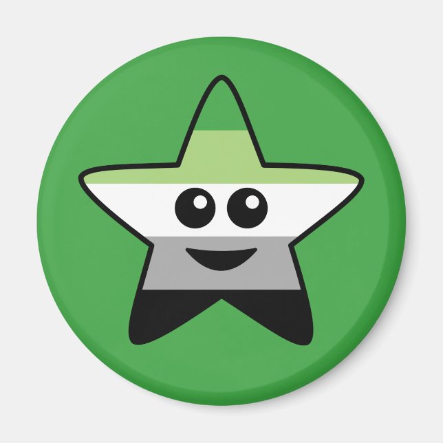 Aromantic Star Magnet rond (Devant)