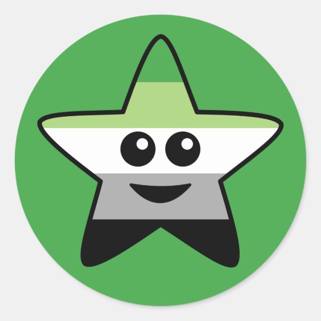 Aromantic Star Stickers (Vorderseite)