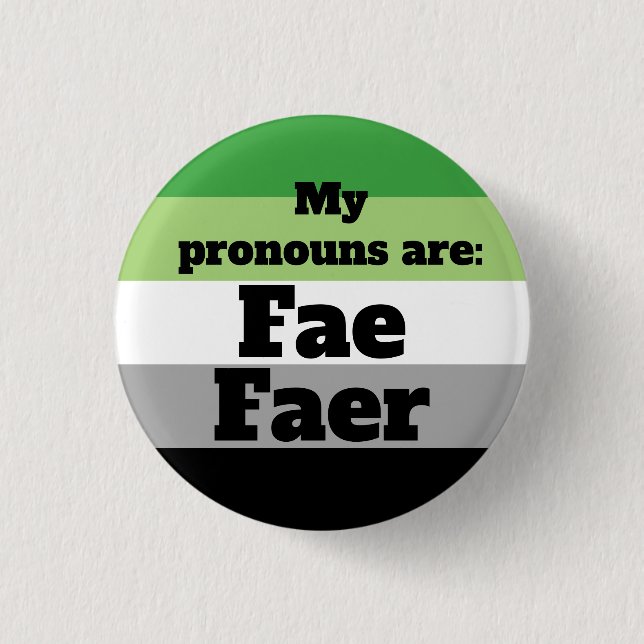 Aromantisch/Aro-Fee/Per Pronouns Button (Vorderseite)