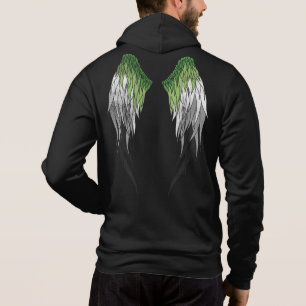 Aromantische Flagge - Halo - Flügel Hoodie