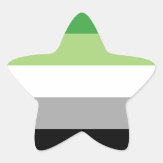 Aromantische Flagge Stern-Aufkleber