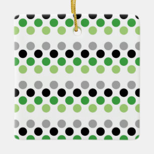 Aromantische Pride Flag Punkte Keramikornament