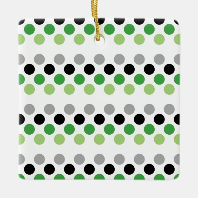 Aromantische Pride Flag Punkte Keramikornament (Vorderseite)