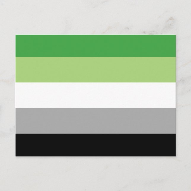 Aromantische Streifen Postkarte (Vorderseite)