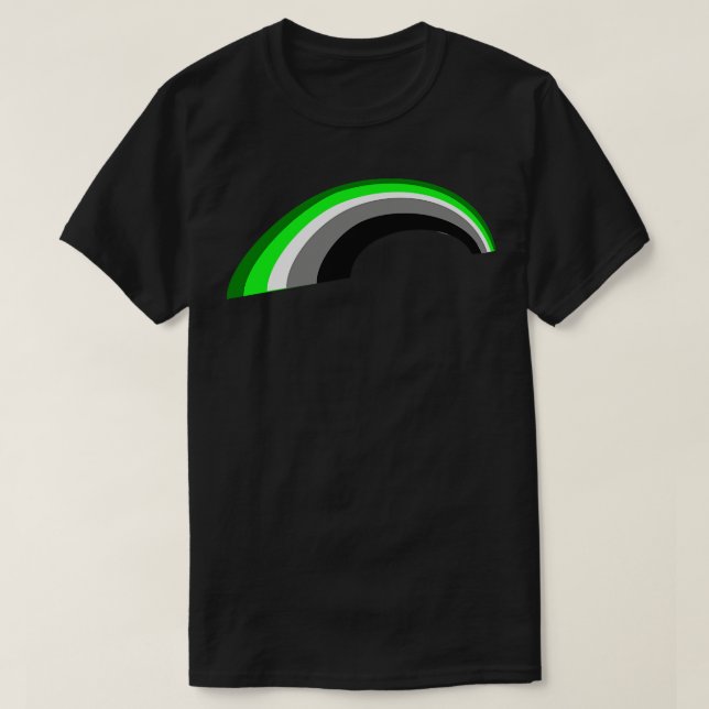 Aromantischer Regenbogen T-Shirt (Design vorne)