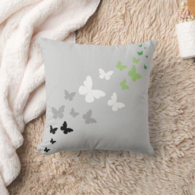 Aromantischer Schmetterlingsweg Kissen (Decke)