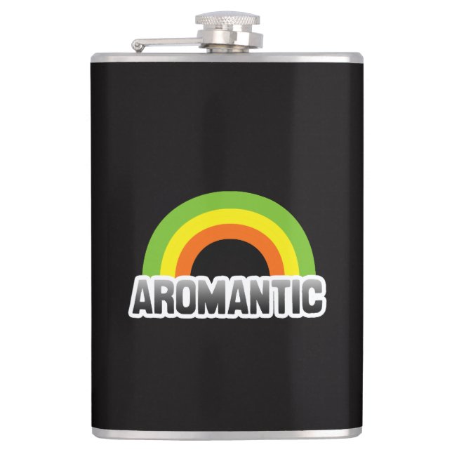 Aromantischer Stolz Flachmann (Vorderseite)