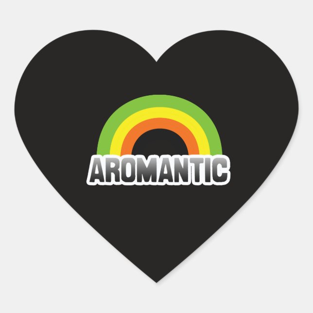 Aromantischer Stolz Herz-Aufkleber (Vorderseite)