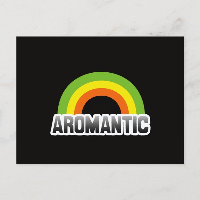 Aromantischer Stolz Postkarte (Vorderseite)