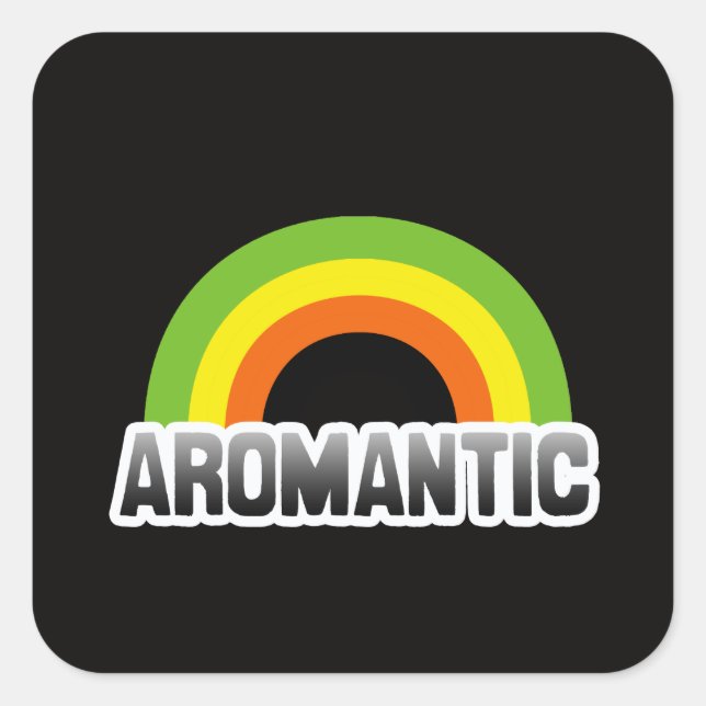 Aromantischer Stolz Quadratischer Aufkleber (Vorderseite)