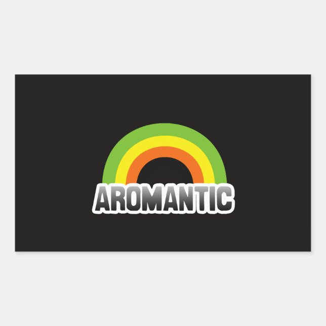 Aromantischer Stolz Rechteckiger Aufkleber (Vorderseite)