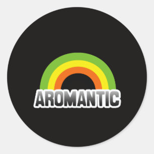 Aromantischer Stolz Runder Aufkleber