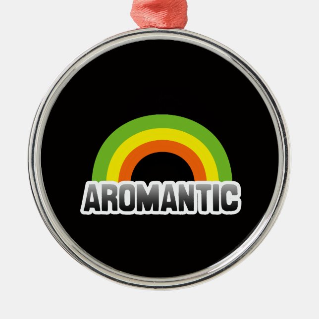 Aromantischer Stolz Silbernes Ornament (Vorne)