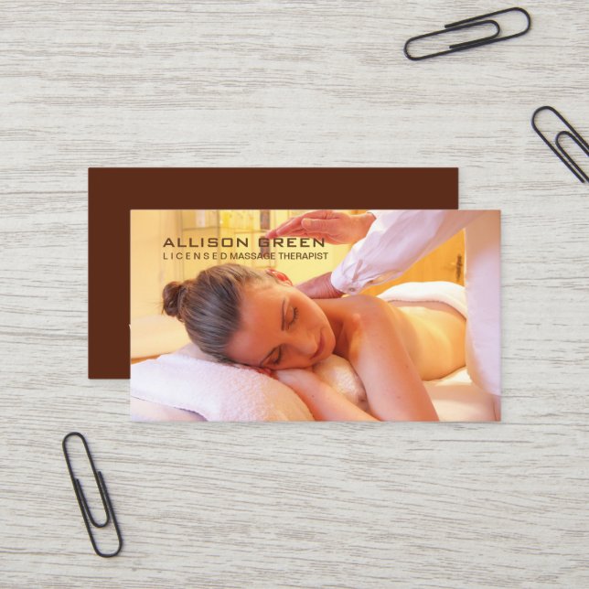 Aromatherapie Akupressur Reiki Massage Therapeut Visitenkarte (Vorderseite/Rückseite Beispiel)