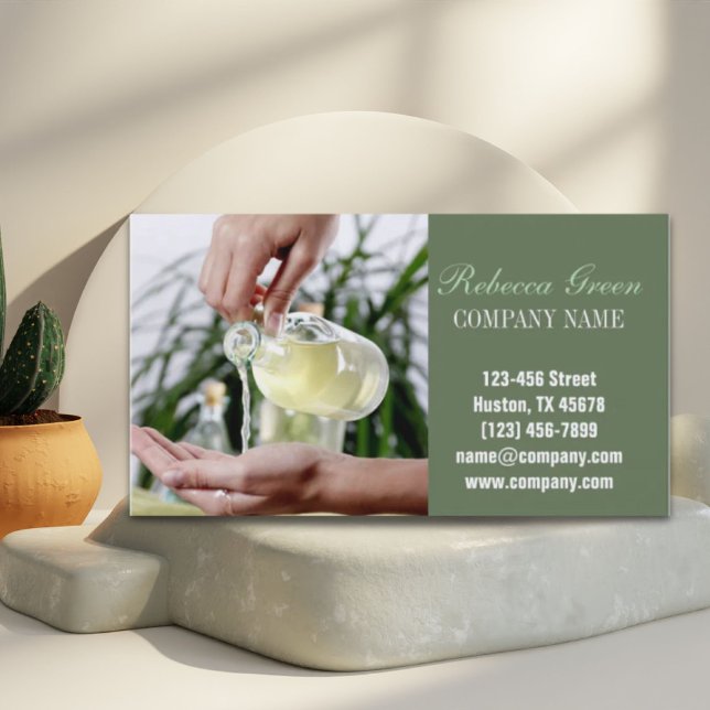 Aromatherapie Essenzielle Öl Schönheitsmassage WEL Visitenkarte (Aromatherapy Essential Oil beauty SPA massage Business Card)