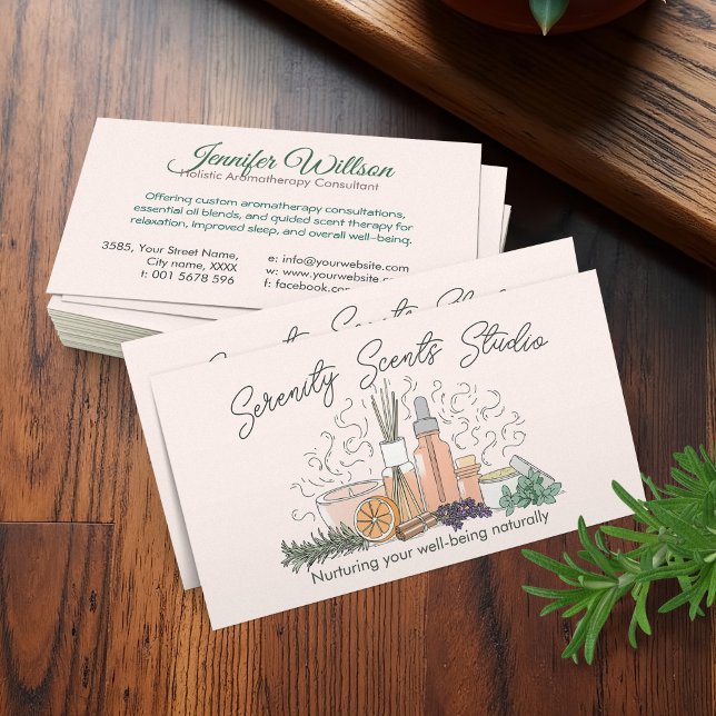 Aromatherapie Praxis Kunstdarstellung Visitenkarte (Von Creator hochgeladen)