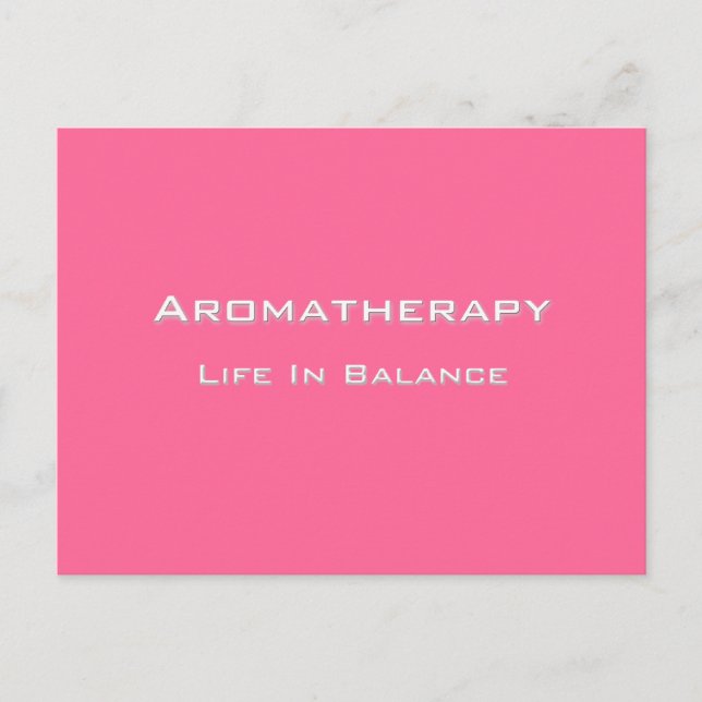 Aromatherapie - Weißer Text Postkarte (Vorderseite)