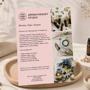 Aromatherapie Wellness-Center Logo Werbung Geschäf Flyer