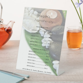Aromatherapy Spa Skin Care Salon Price List Sockelschild