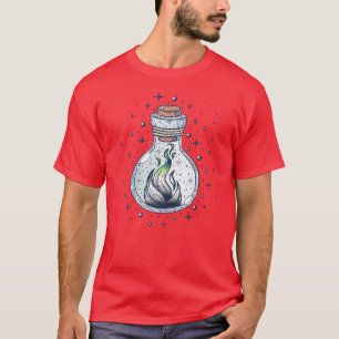 Aromc Fire Occult Flasche LGBT Aro Pride Flag T-Shirt