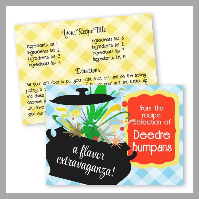 Arômes rétro éclatants cuisine carte de recettes l (Créateur téléchargé)