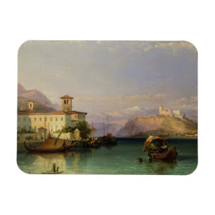 Arona und das Schloss von Angera, See Maggiore, Magnet