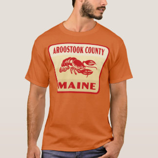 Aroostook Landkreis Maine Retro Abzeichen Tan T-Shirt